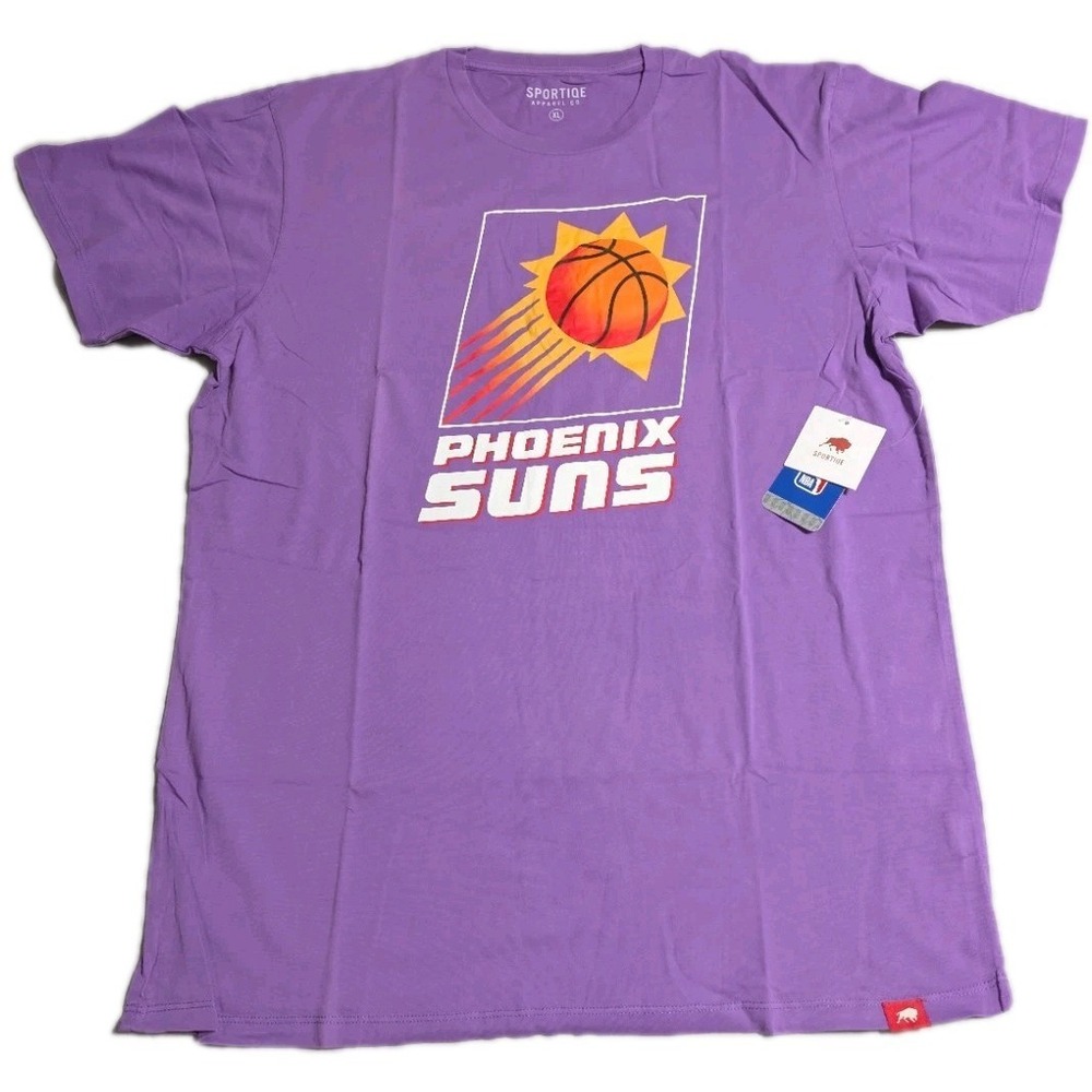Phoenix Suns Sportiqe Graphic T Shirt Mens XL Purple NBA Retro Logo NWT